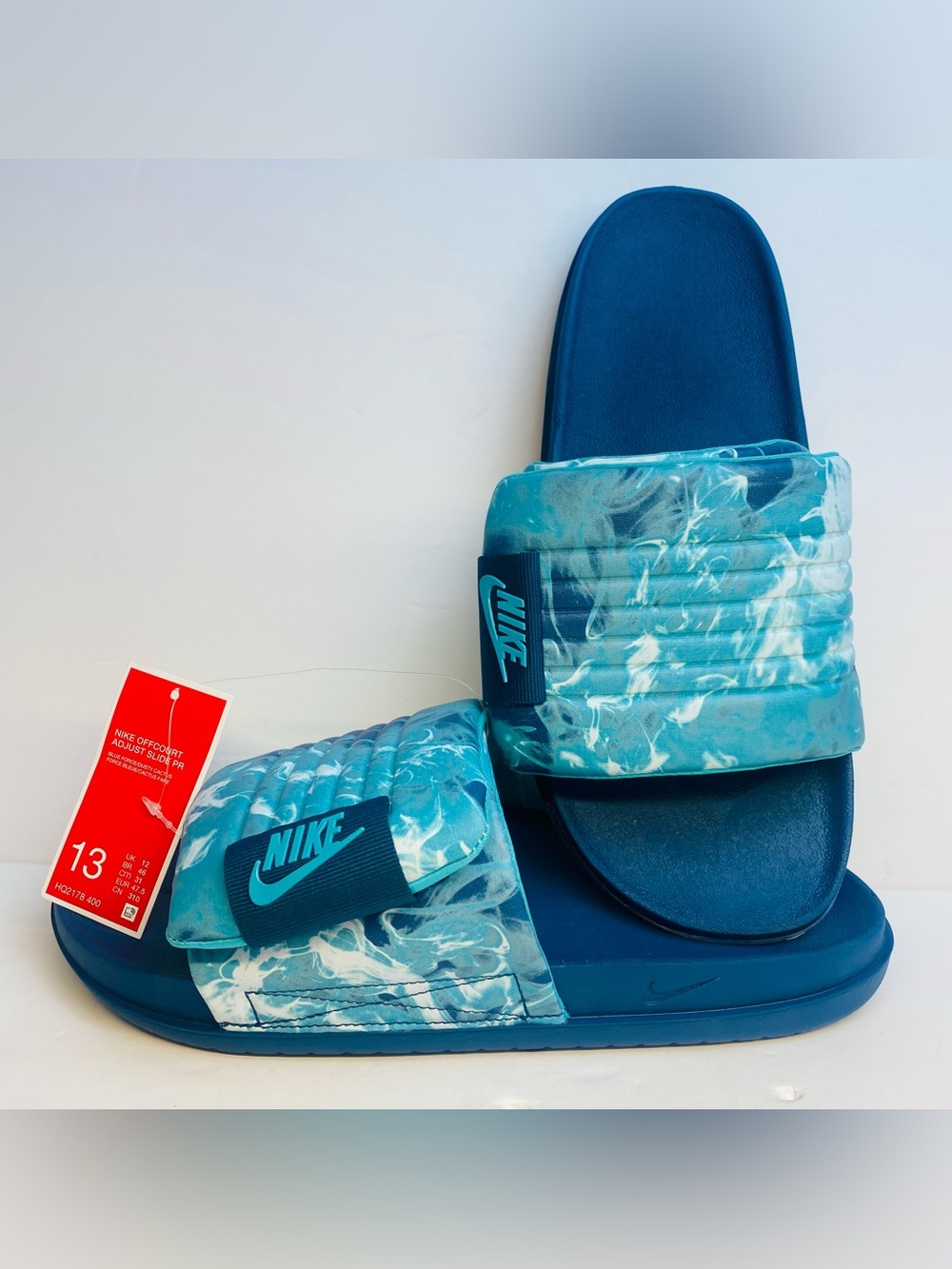 Nike Offcourt Adjust Slide PR Mens Size 13 Blue Marble HQ2178-400 New With Tags